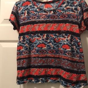 🌸Boho look. Lucky Brand Top size small